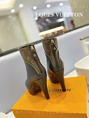Fortok Louis Vuitton Afterglow Platform Ankle Boot Black - 2