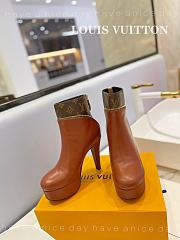 Fortok Louis Vuitton Afterglow Platform Ankle Boot Dark Brown - 6