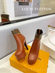 Fortok Louis Vuitton Afterglow Platform Ankle Boot Dark Brown - 5