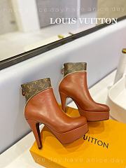 Fortok Louis Vuitton Afterglow Platform Ankle Boot Dark Brown - 4