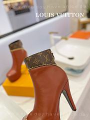 Fortok Louis Vuitton Afterglow Platform Ankle Boot Dark Brown - 3