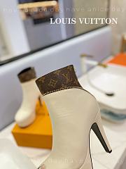 Fortok Louis Vuitton Afterglow Platform Ankle Boot White - 3