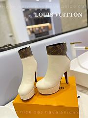 Fortok Louis Vuitton Afterglow Platform Ankle Boot White - 2