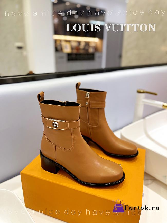 Fortok Louis Vuitton Martin Boots Brown - 1