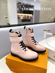Fortok Louis Vuitton Flat Rangers Boots Pink - 1