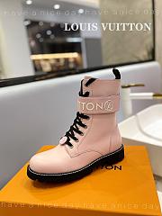 Fortok Louis Vuitton Flat Rangers Boots Pink - 3