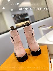 Fortok Louis Vuitton Flat Rangers Boots Pink - 2