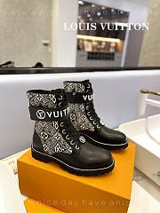 Fortok Louis Vuitton Metropolis Flat Rangers 1854 Grey Boot - 1