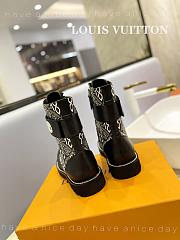 Fortok Louis Vuitton Metropolis Flat Rangers 1854 Grey Boot - 6