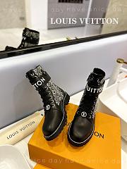 Fortok Louis Vuitton Metropolis Flat Rangers 1854 Grey Boot - 4