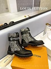 Fortok Louis Vuitton Metropolis Flat Rangers 1854 Grey Boot - 5