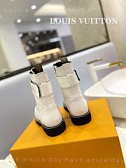 Fortok Louis Vuitton Flat Rangers Boots White - 3
