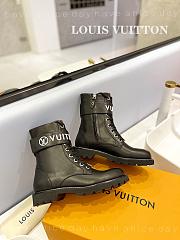 Fortok Louis Vuitton Flat Rangers Boots Black - 6