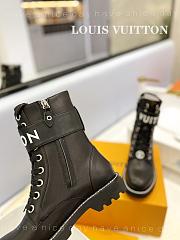 Fortok Louis Vuitton Flat Rangers Boots Black - 5