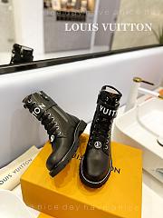 Fortok Louis Vuitton Flat Rangers Boots Black - 4
