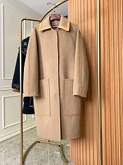 Fortok Louis Vuitton Detachable Collar Double-sided Coat Beige - 1