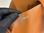 Fortok Chloe Spin Tote Bag In Brown Grained Leather 27x30x14cm - 5