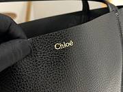 Fortok Chloe Spin Tote Bag In Black Grained Leather 27x30x14cm - 6