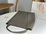 Fortok Chloe Spin Tote Bag In Grey Grained Leather 27x30x14cm - 6