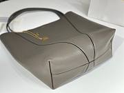 Fortok Chloe Spin Tote Bag In Grey Grained Leather 27x30x14cm - 4