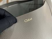 Fortok Chloe Spin Tote Bag In Grey Grained Leather 27x30x14cm - 2