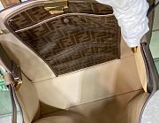 Fortok Fendi Peekaboo X-lite Bag Taupe Velvet Leather 42x12x32cm - 3