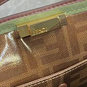 Fortok Fendi Peekaboo X-lite Bag Green Velvet Leather 42x12x32cm - 4