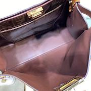 Fortok Fendi Peekaboo X-lite Bag Brown Velvet Leather 42x12x32cm - 2
