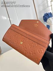 Fortok Louis Vuitton Sarah Wallet Brown M12757 19x10x2cm - 2