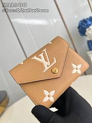 Fortok Louis Vuitton Victorine Wallet Biocolor Biege & Brown M11988 12x9x2cm - 1