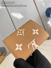 Fortok Louis Vuitton Victorine Wallet Biocolor Biege & Brown M11988 12x9x2cm - 3