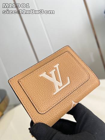 Fortok Louis Vuitton Cléa Wallet Biocolor Biege & Brown M11901 11x8x3cm