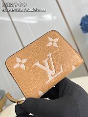 Fortok Louis Vuitton Zippy Coin Purse Biocolor Biege & Brown M12760 11x8x2cm - 1