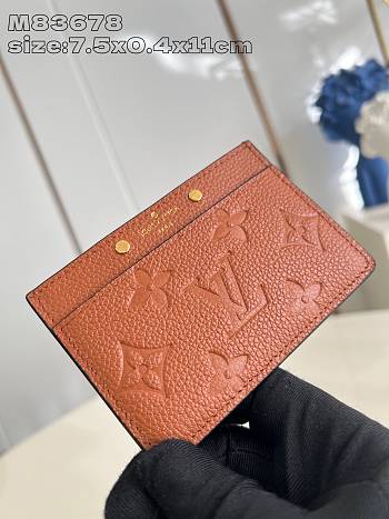 Fortok Louis Vuitton Card Wallet Brown M83678 7.5x0.4x11cm
