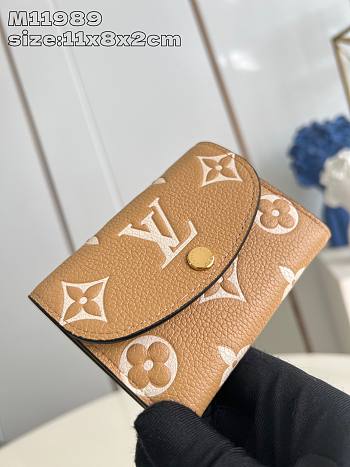 Fortok Louis Vuitton Rosalie Coin Purse Biocolor Biege & Brown M11989 11x8x2cm