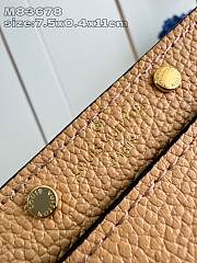 Fortok Louis Vuitton Card Wallet Biocolor Biege & Brown M83678 7.5x0.4x11cm - 6