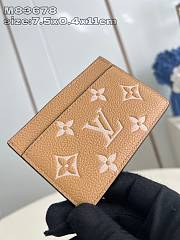 Fortok Louis Vuitton Card Wallet Biocolor Biege & Brown M83678 7.5x0.4x11cm - 3