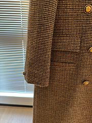 Fortok Dior Wool Plaid Coat Brown - 6