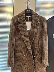 Fortok Dior Wool Plaid Coat Brown - 2
