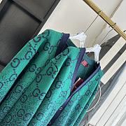 Fortok Gucci Gradient Double G Wool Jacquard Cardigan Blue & Green - 3