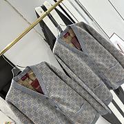 Fortok Gucci Reversible GG Wool Jacquard Cardigan Grey & Biege  - 4