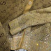 Fortok Gucci 2024 Jacquard Rhinestone Knitted Cardigan - 6