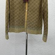 Fortok Gucci 2024 Jacquard Rhinestone Knitted Cardigan - 4