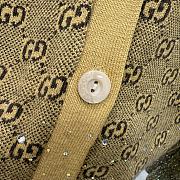 Fortok Gucci 2024 Jacquard Rhinestone Knitted Cardigan - 3