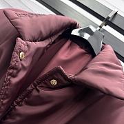 Fortok Gucci Lapel Belt Padded Gabardine Jacket Burgundy - 4