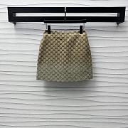 Fortok Gucci Embroidered GG Canvas Skirt  - 1