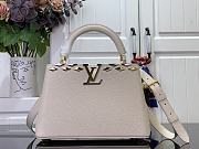 Fortok Louis Vuitton Capucines BB Bag Cream Taurillon Leather M11964 27x17.3x9cm - 1