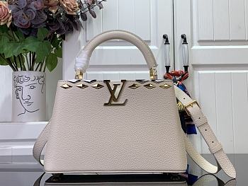 Fortok Louis Vuitton Capucines BB Bag Cream Taurillon Leather M11964 27x17.3x9cm