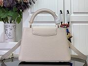 Fortok Louis Vuitton Capucines BB Bag Cream Taurillon Leather M11964 27x17.3x9cm - 3