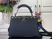 Fortok Louis Vuitton Capucines BB Bag Black Taurillon Leather M11964 27x17.3x9cm - 1